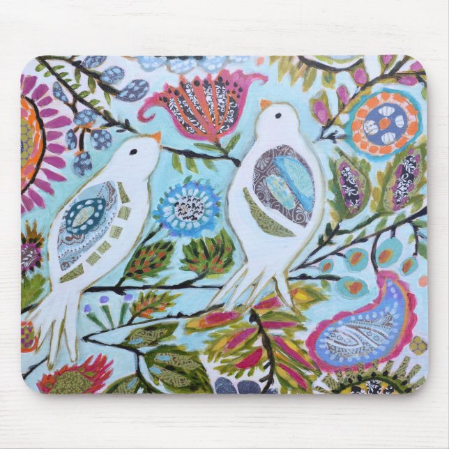 Paper Birds I Mouse Pad (Front)