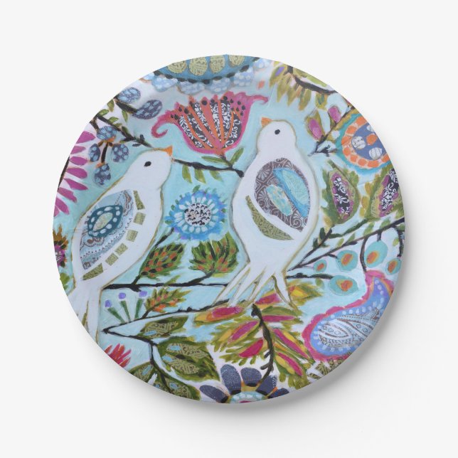 Paper Birds I Paper Plate (Front)