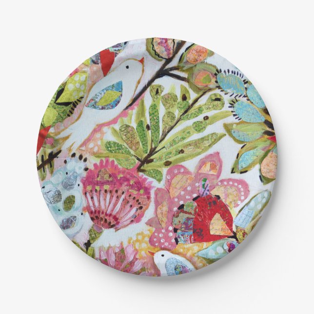 Paper Birds II Paper Plate (Front)