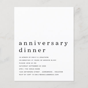 PAPER   Black White Anniversary Dinner Invite