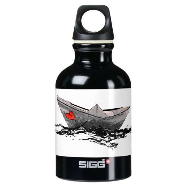 Paper Boat Aluminium Water Bottle (Front)