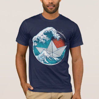 Paper boat and waves T-Shirt