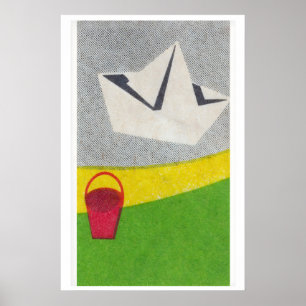 Paper Boat - Matchbox Print - Aesthetic Wall Art