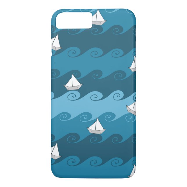 Paper Boats Pattern Case-Mate iPhone Case (Back)