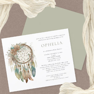 PAPER Boho Dreamcatcher Sage Bohemian Baby Shower