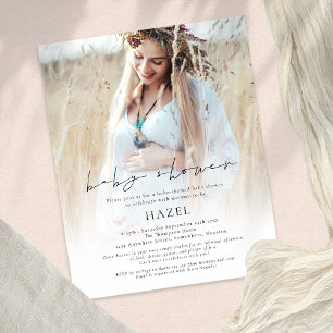 PAPER Boho Photo Overlay Script Baby Shower
