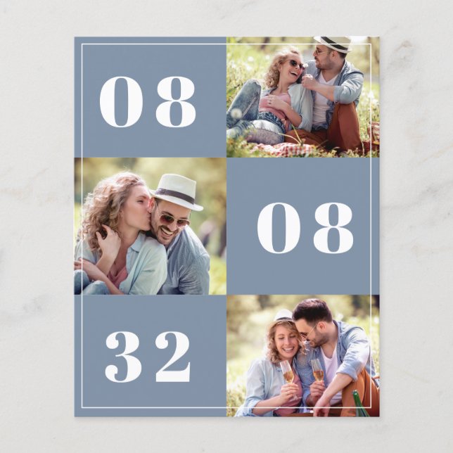 PAPER Bold Date Photo Wedding Save the Date (Front)