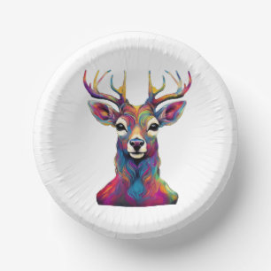 Paper Bowl - The Colourful Deer Artwork Plate