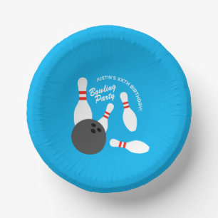 Paper bowls for kid's bowling Birthday party Paper Plate