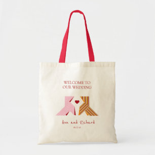 Paper Bows With Stripes and Polka Dots Tote Bag