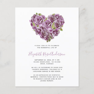 PAPER Celebration of Life Invitation Hydrangea