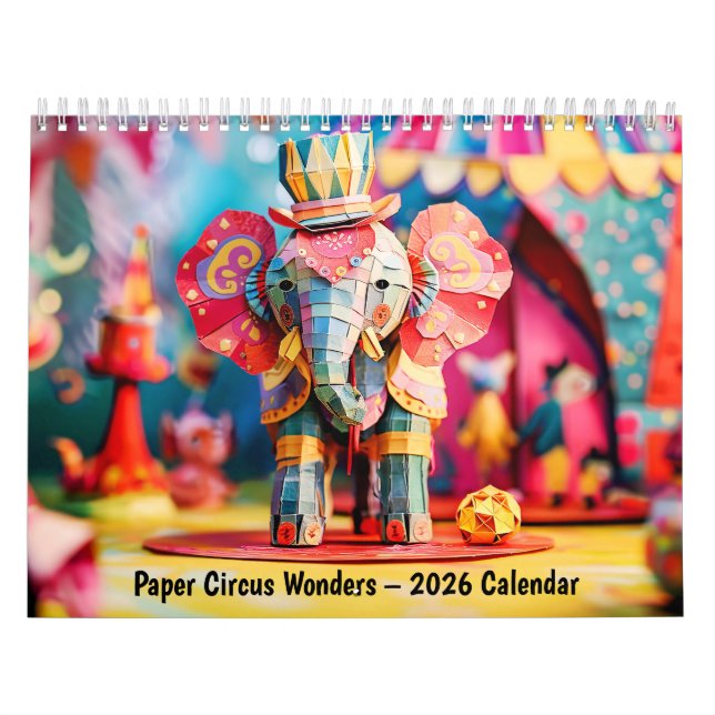 Paper Circus Wonders – 2026 Calendar (Cover)