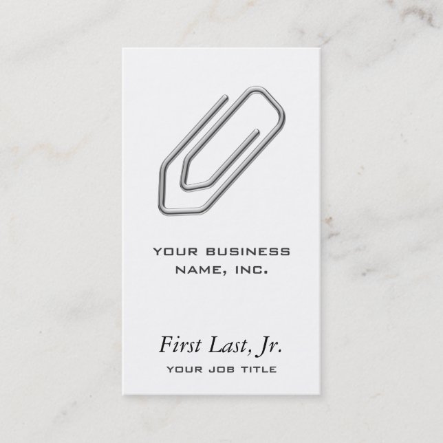 Paper Clip Business Card (Front)