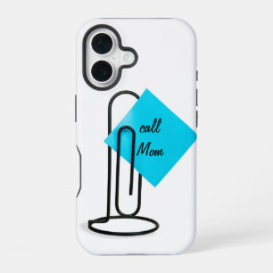 Paper Clip with Reminder Note iPhone 16 Case
