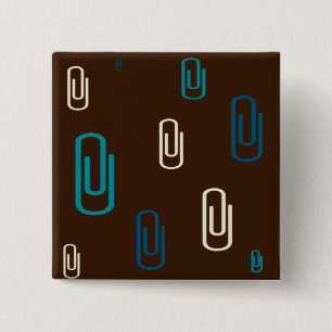 Paper Clips 15 Cm Square Badge