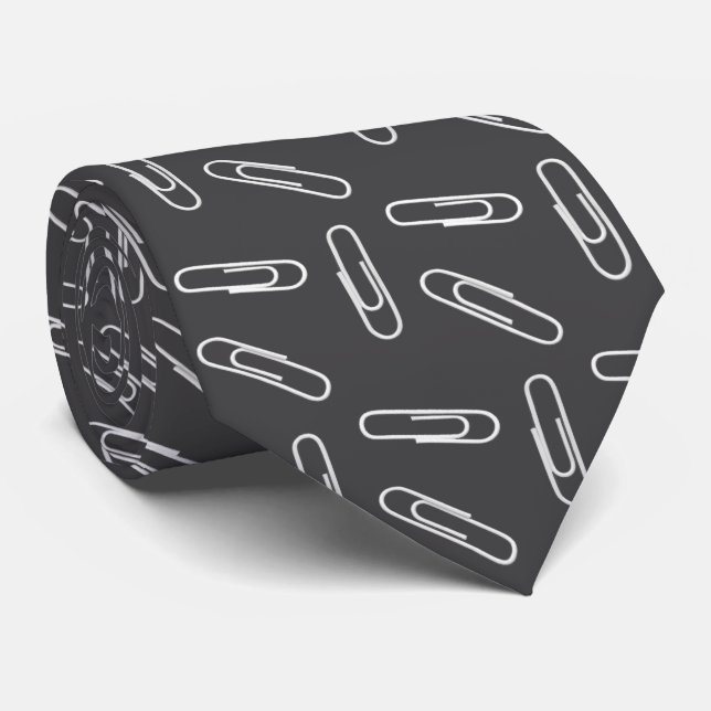 Paper Clips Neck Tie (Rolled)
