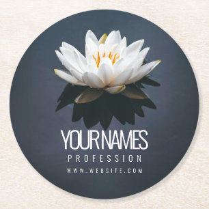 PAPER COASTER BUSINESS CARD : LOTUS ON WATER