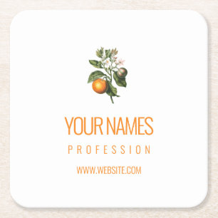 PAPER COASTER BUSINESS CARD : ORANGE BLOSSOM