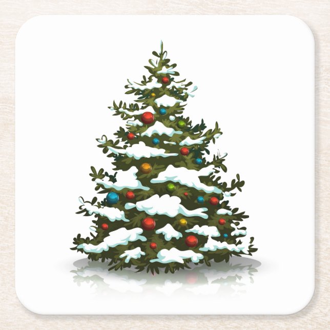 PAPER COASTER : CHRISTMAS TREE  (Front)