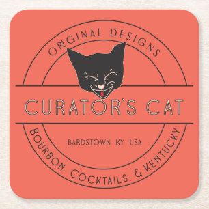 Paper Coaster - Curator's Cat Logo