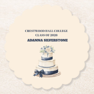 Paper Coaster-Editable Graduation Tableware Set Coaster