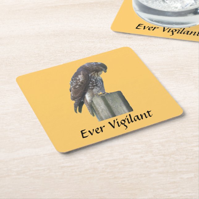 Paper Coaster - Falcon - Ever Vigilant (Angled)