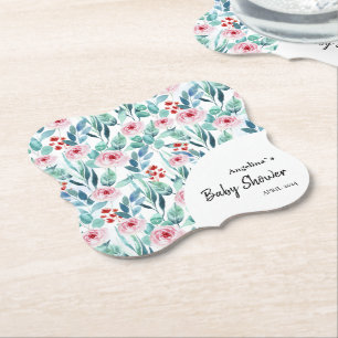 Paper Coaster for baby shower with cute design.