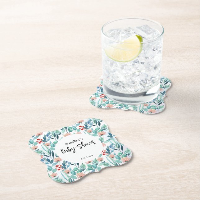 Paper Coaster for baby shower with cute design. (Insitu)