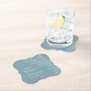 Paper Coaster for Bride Shower.