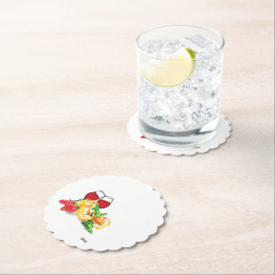 Paper Coaster : Fruits & Wine