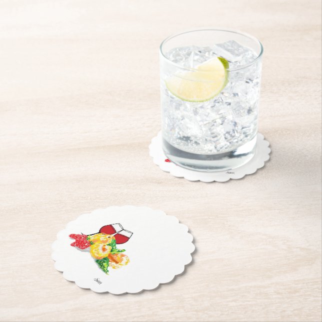 Paper Coaster : Fruits & Wine (Insitu)