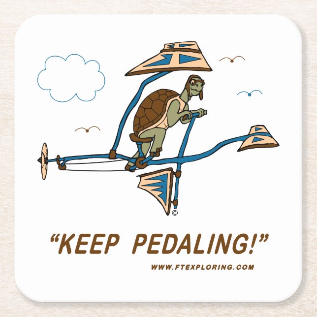 Paper Coaster - Keep Pedaling (Front)