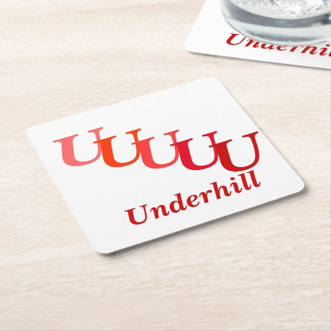 Paper Coaster - Name and Initals (Angled)