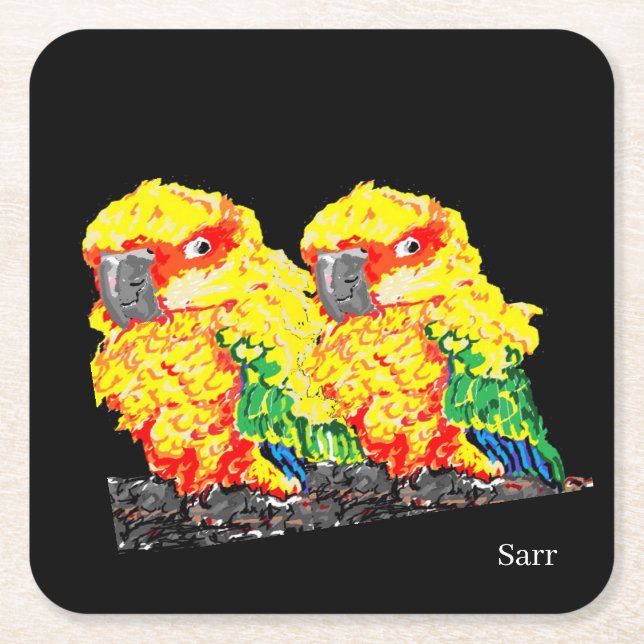 Paper Coaster : Parrots (Front)