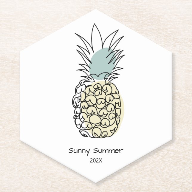 Paper Coaster Pineapple (Front)