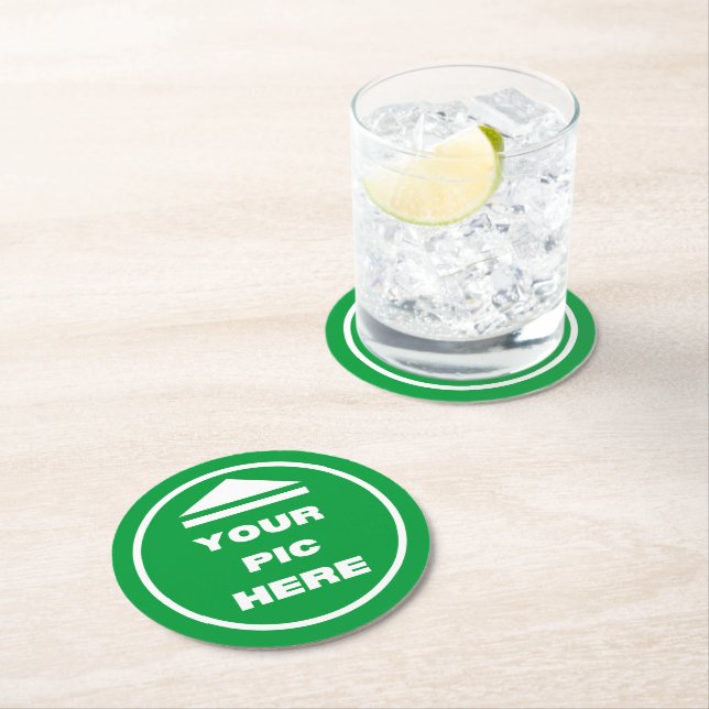 Paper Coaster (set of 6) - Add Your Image - Round (Insitu)