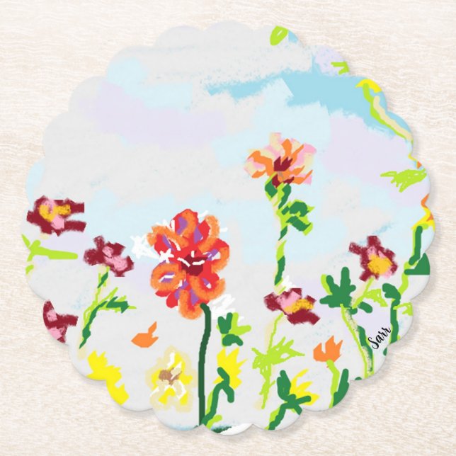 Paper Coaster : Wild Flower's (Front)