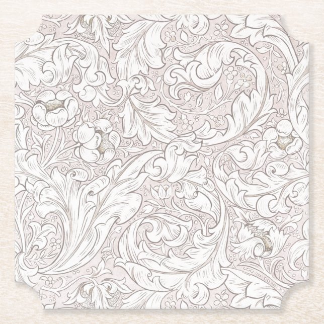 PAPER COASTER : WILLIAM MORRIS : FLORAL PATTERN (Front)