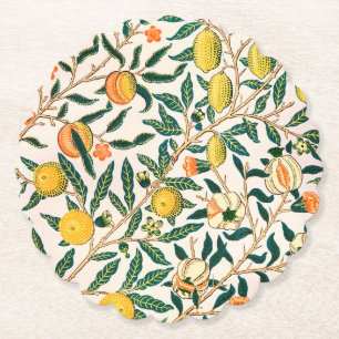 PAPER COASTER : WILLIAM MORRIS : POMEGRANATE