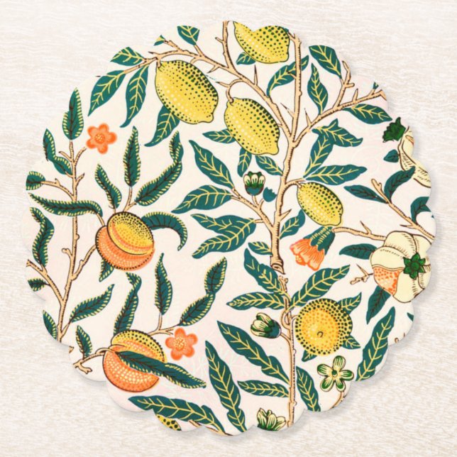 PAPER COASTER : WILLIAM MORRIS : POMEGRANATE (Front)