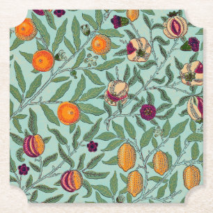PAPER COASTER : WILLIAM MORRIS : POMEGRANATES 