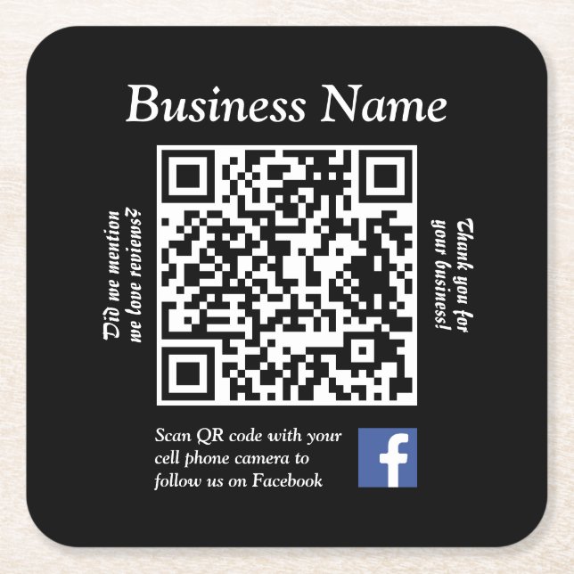 Paper Coaster With QR Code (Front)