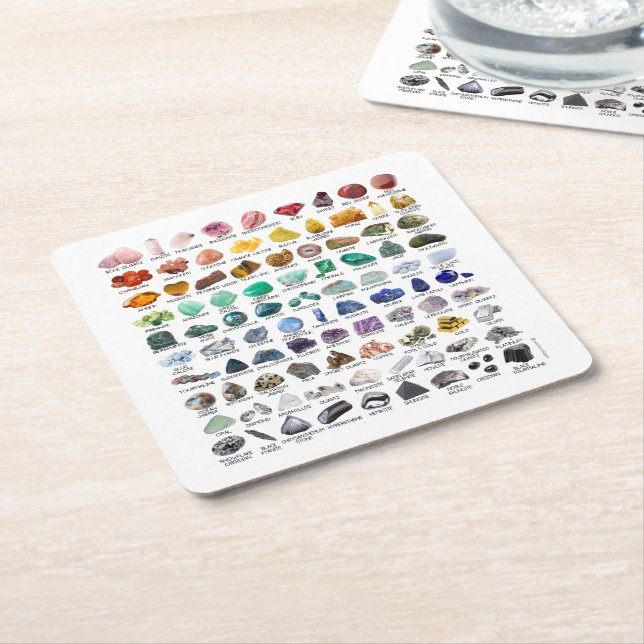 Paper Coasters Crystal Collection Rainbow Rocks (Angled)