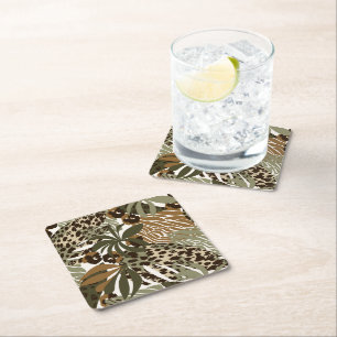 Paper Coasters Jungle Animal Print