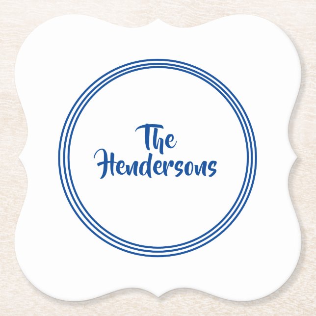 Paper Coasters Set-Custom Name (Front)
