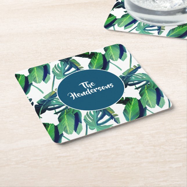 Paper Coasters Set-Custom Name (Angled)