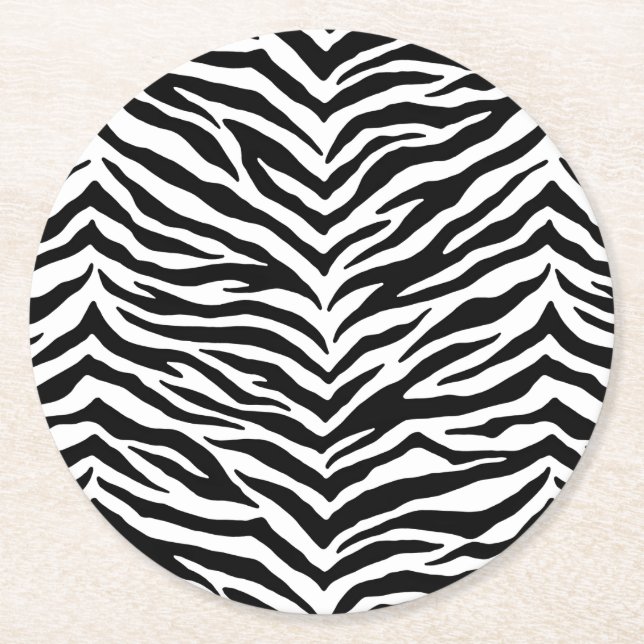 Paper Coasters Set-Zebra Print (Front)