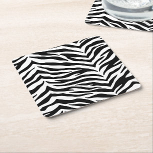 Paper Coasters Set-Zebra Print