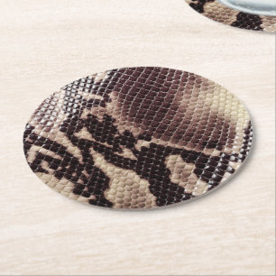 Paper Coasters-Snake Skin Round Paper Coaster