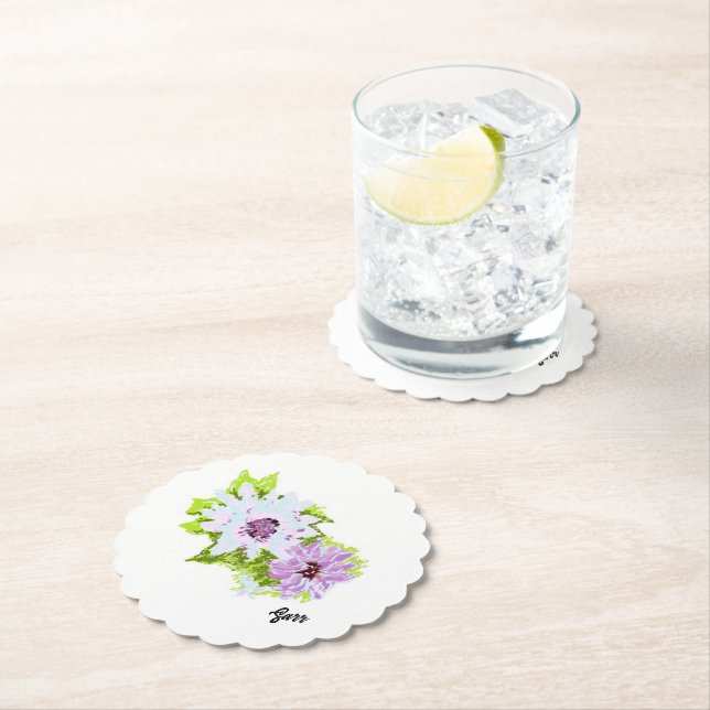 Paper Coasters : Wild Flower's (Insitu)
